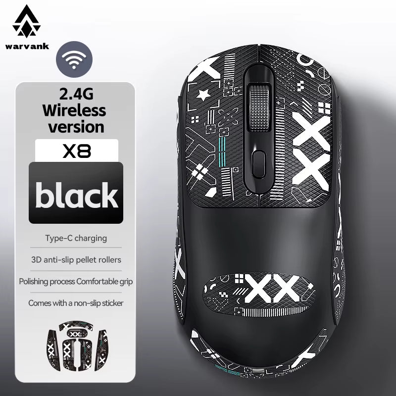 X8 Wireless Gaming Mouse 500Mah TYPE-C Rechargeable Office Mouse Suitable for Laptop Desktop Computers