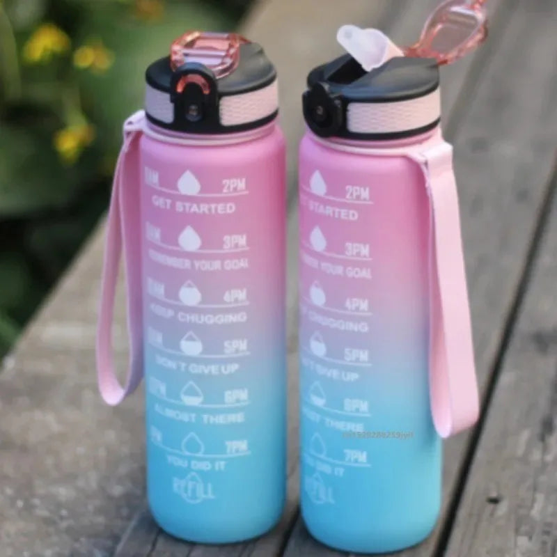 1L Water Bottle Portable Sport Water Bottle Pretty Drink Bottle Leakproof Gym Water Bottle for Outdoor Travel Fitness Cycling