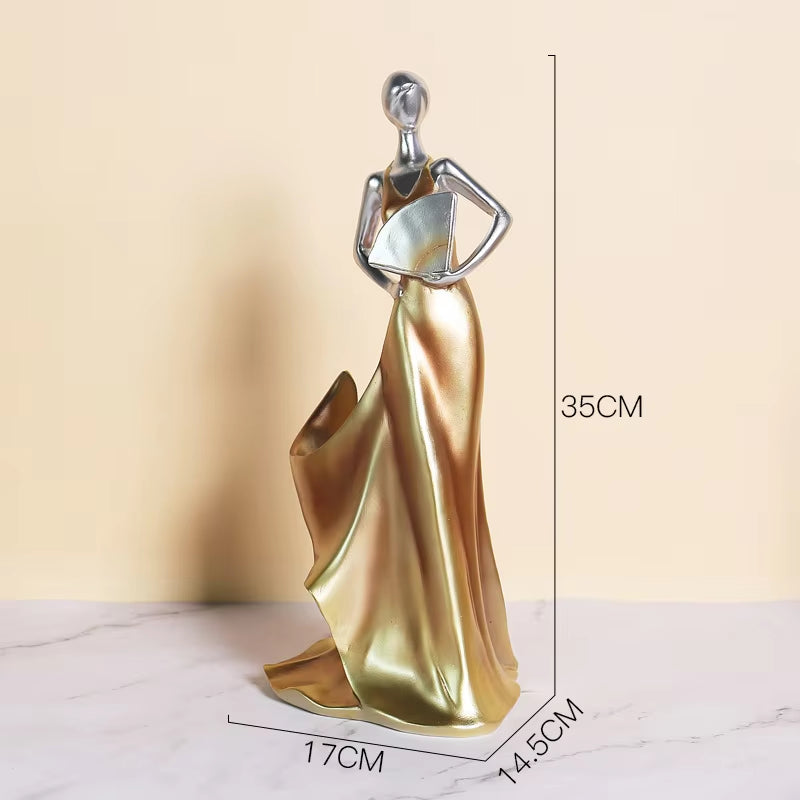 Women Skirt Wine Rack Crafts Statue, Luxurious Sculpture, Creative Figure Character Ornaments, Home Decor, Simple and Modern